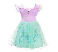 Lito Angels Disfraz de Sirenita Princesa Ariel para Bebe Niñas, Sirena Vestido de Tul Falda Tutu, Talla 12-18 Meses, Morado 265