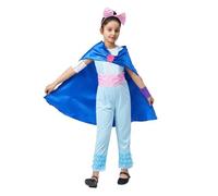 Lito Angels Disfraz de Vestido Bo Story con Capa y Diadema para Niñas Pequeñas Talla 5-6 años, Azul