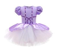 Lito Angels Disfraz Princesa Sofia Ballet Tutu para Niñas, Vestido Maillot de Ballet con Falda de Tul, Traje Leotardo Body de Danza, Talla 6 7 Años