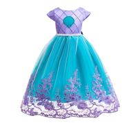 Lito Angels Disfraz Sirena Princesa del mar Princesa para Niñas Talla 134 Vestido de Tul Fiesta Carnaval Navidad Halloween Cumpleaños
