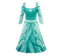 Lito Angels Disfraz Sirenita Vestido Sirena de Princesa Ariel para Niñas, Talla 4-5 años, Verde