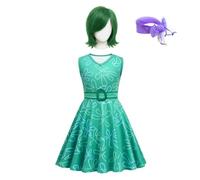 Lito Angels Disfraz Vestido de Asco Disgust Ropa de Carnaval Fiesta para Niñas con Accesorios Pequeños con Bufanda y Cinturón Talla 4-5 años