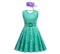 Lito Angels Disfraz Vestido de Asco Disgust Ropa de Carnaval Fiesta para Niñas con Bufanda y Cinturón Talla 5-6 años