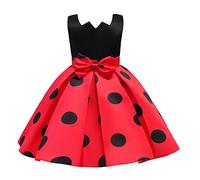Lito Angels Disfraz Vestido de Ladybug Mariquita para Niñas Talla 8-9 años