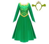 Lito Angels Disfraz Vestido de Princesa Fiona Ropa con accesorios de Carnaval Fiesta para Niñas Pequeños Talla 10-11 años, Verde