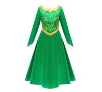 Lito Angels Disfraz Vestido de Princesa Fiona Ropa de Carnaval Fiesta para Niñas Talla 10-11 años, Verde
