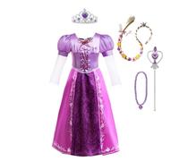 Lito Angels Disfraz Vestido de Princesa Rapunzel Carnaval con accesorios Fiesta de Cumpleaños para Niña Talla 14-15 años, Morado