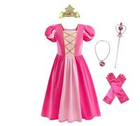 Lito Angels Disfraz Vestido Princesa Aurora Bella Durmiente Ropa con Accesorios para Bebe Niñas Pequeñas Talla 18-24 meses, Rosa caliente (Número de etiqueta 80)