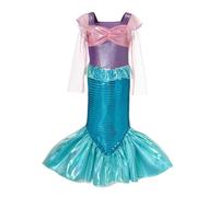 Lito Angels Disfraz Vestido Sirena Princesa del mar Sirena con Accesorios/Peluca para Niñas Pequeñas Talla 2-10 años
