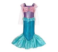 Lito Angels Disfraz Vestido Sirenita Princesa Ariel Sirena para Niñas Pequeñas Talla 2-3 años, Azul Morado (Número de etiqueta 90)