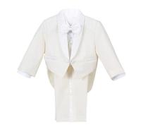 Lito Angels Esmoquin Marfil Trajes y Blazers Elegantes para Niños Pequeños, Conjunto de 5 Piezas (Chaqueta, Chaleco, Camisa, Pajarita y Pantalones) Talla 3-4 años (Número de Etiqueta 04)