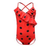 Lito Angels Traje de baño Ladybug Mariquita Una Pieza con Lunares Rojos para Nadar para Niñas Talla 5-6 años (Tag-Nummer 130)