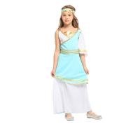 Lito Angels Traje de Toga para Niñas Disfraz Diosa Griega con Corona de Laurel Vestido de Mitología Clásica y Romana Halloween Teatro Escolar | Talla 5-6 116