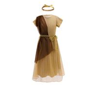 Lito Angels Traje de Toga para Niñas Nobleza Romana y Vestido de Diosa Griega con Corona de Laurel Dorado y Cinturón Fiesta de Halloween Teatro Escolar Tallas 7-9 Años 134