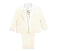 Lito Angels - Trajes para Bebe niño de Vestir Elegante Marfil Ivory, Conjunto de 5 Piezas de Traje Formal para Boda, Fiesta, Ceremonia y ocasión Especial, Tamaño 18 a 24 Meses 057