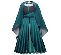 Lito Angels Vestido de Coronación de la Reina para Niña, Disfraz de Carnaval de Princesa 2 con Capa, Talla 4-5 años, Verde
