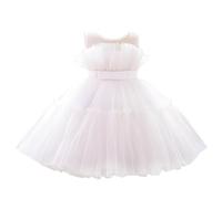 Lito Angels Vestido de Dama de Honor de Boda Vestido de Fiesta Elegante para Bebe Niñas Talla 12-24 Meses, Blanco (Número de Etiqueta 80)