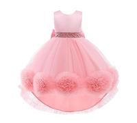 Lito Angels Vestido de Dama de Honor de Boda Vestido de Fiesta Elegante para Niñas Pequeñas Talla 6-7 años, Rosa (Número de Etiqueta 130)
