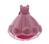 Lito Angels Vestido de Dama de Honor de Boda Vestido de Fiesta Elegante para Niñas Pequeñas Talla 8-9 años, Rosa Polvo (Número de Etiqueta 140)