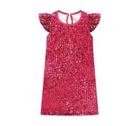 Lito Angels Vestido de fiesta de lentejuelas para niñas de 2 a 12 años, elegante y brillante para cumpleaños, boda, rosso, 9-10 años