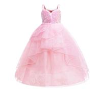 Lito Angels Vestido de Princesa Rosa para Niñas, Rosa, 6-7 Años