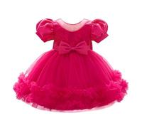 Lito Angels Vestido de Tul para Niñas Bebés Traje de Damita de Honor Flower Girl para Bodas y Eventos Especialos (3 Años, Rosa Fuerte)