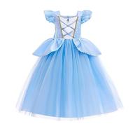 Lito Angels Vestido Disfraz Princesa Cenicienta Fiesta Cumpleaños Carnaval para Niñas Pequeñas Talla 3-4 Años, Azul (Número de etiqueta 110)