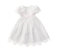 Lito Angels Vestido para Niña de Flores, Dama de Honor de Boda con Encaje Blanco, Cumpleaños Fiesta para Bebe Niñas Pequeñas Talla 2-3 Años