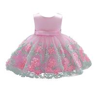 Lito Angels Vestidos Elegante Dama de Honor para Boda Fiesta Ceremonia para Niñas Pequeñas Talla 2-3 años, Rosa (Número de Etiqueta 100)