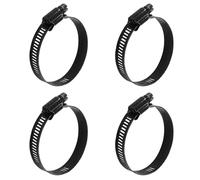 Litoexpe Abrazadera de manguera de engranaje sin fin de acero inoxidable de 2.5 pulgadas, 4 piezas, rango de tamaño ajustable de 40-63 mm, abrazadera de línea de combustible para fontanería,