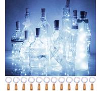 litogo Cadena de Luces,12Piezas 2M 20LEDs Plata Alambre Guirnalda Luces,3 Modos Impermeable mini luces en racimo para tarros Mason Jar Decoración para Navidad Interiores Fiesta Bodas