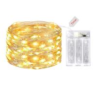 litogo Guirnalda Luces Pilas, Luces LED Pilas con Temporizador, Guirnaldas Luces LED Habitacion 5m 50 LED Luces de Cadena Micro para Decoración Interior Bodas Fiesta de Navidad