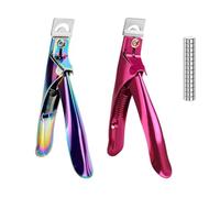 Litoott 2 cortaúñas acrílico de acero inoxidable vibrante con imanes, cortaúñas profesional de alta precisión para puntas de uñas, salón de belleza y arte de uñas en el hogar