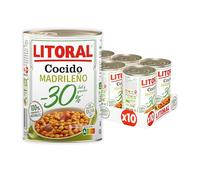 Litoral Cocido Madrileño -30% Sal y Grasa - Plato Preparado Sin Gluten - Pack de 10x425g - Total: 4.25kg