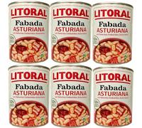 Litoral: Estofado de Frijoles Asturianos - Fabada Asturiana - 435gr - Paquete de 6 latas