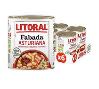 LITORAL Fabada Asturiana - Plato Preparado Sin Gluten - Paquete de 6x850g