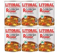 Litoral: Lentejas Riojana - Guiso de lentejas Rioja 430g - Pack de 6 latas