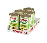 LITORAL Vegetal Garbanzos con Espinacas - Plato Preparado Sin Gluten - Pack de 5x425g - Total: 2.12kg