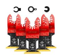 Litorange Cuchillas oscilantes de titanio, hojas de sierra universales de liberación rápida para cortar materiales duros, clavos de metal, tornillos de madera y plástico, compatible con Dewalt Ryobi