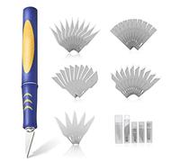 Litorange Juego de Bisturí, Cuchillo de corte, Cuchillo de artesanía de actualización con 5 diferentes hojas de repuesto (Total 45 piezas), Cuchillo de corte de artesanía para los artesanos