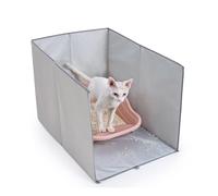 Litter Box Enclosure - 43x43 cm Waterproof Cat Pee Splash Cover for Hygiene, Chaos Prevention with Anti-Leakage Function, Foldable Protector for Living Room, Apartment, House