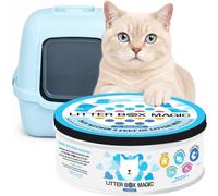 Litter Box Magic Tarro desodorante para gatos (16 onzas, paquete de 1), aroma fresco, ambientador para olores de mascotas de la caja de arena, gel para eliminar olores en un frasco, eliminador de