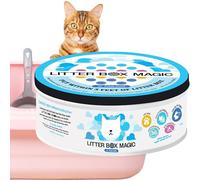 Litter Box Magic Tarro desodorante para gatos (16 onzas, paquete de 1), aroma fresco, ambientador para olores de mascotas de la caja de arena, gel para eliminar olores en un frasco, eliminador de