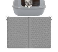Litter Box Mat, 24 x 17 Inch Waterproof Cat Boxs Mat, Scratch-Resistant Floor Pad, Indoor Corner Feeding Waters Station Protector, No Slip Cats Mats for Food, Water, Containment