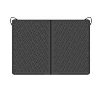 Litter Box Mat, 24 x 17 pulgadas Cat Box Mat, 685 g Scratch-Resistant Waterproof Pads Silicone for Indoor Corner Feeding, Food, Water Floor Cover, Color: Gray, Black