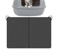 Litter Box Mat, 24 x 17 pulgadas Cat Litter Mat, resistente a los arañazos, resistente al agua, almohadilla de suelo de alimentación, protector de esquina antideslizante para áreas de cuencos de agua