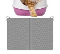 Litter Box Mat, Cat Floor Cover, 24,02 x 16,93 in Scratch-Resistant Pad, Waterproof Easy-Clean Design, Authentic no - lip for Indoor Corners, Feeding, Food & Water Area