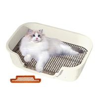 Litter Box - PP Stainless Steel 43 x 30 x 13 cm 810g | Portable Puppy Potty Training Toilet Tray | Pet Training Litter Pan Indoor Outdoor Use for Puppies Pets Apartments Homes Bathrooms