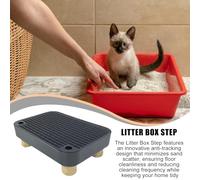 Litter Box Ramp | Anti-Tracking Step with Filter Function - Cat Litter Box Stair For Senior Cats Kittens,for Indoor Home Apartment Living Room Veterinary Dormitory