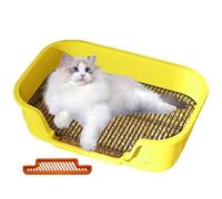 Litter Box - Removable Stainless Steel Grid Potty Toilet | Puppy Potty Training Toilet Trays for Pets Cats Animals Indoor Outdoor Household Apartments Homes, Durable Metal Mesh Dog Pee Pad Holder Easy